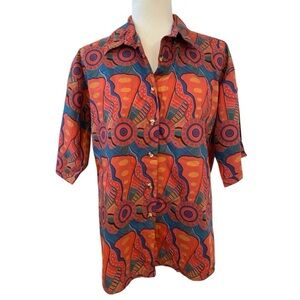 On Safari Australian Womens Vintage Travel Outback Top